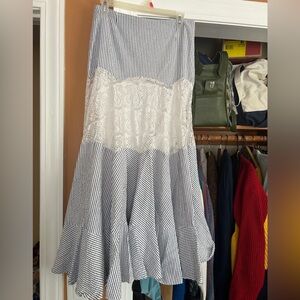 Alberto Makali Cream Fit and Flare Maxi Skirt